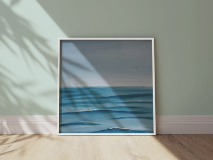 Ripples Original Oil Seascape Framed Canvas Wall Art