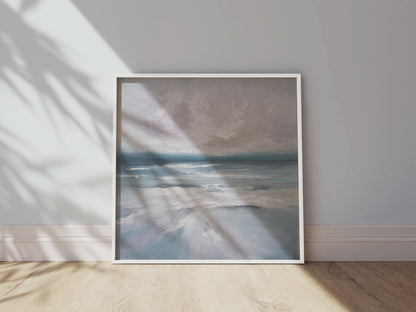 Reflection Original Oil Seascape Framed Canvas Wall Art