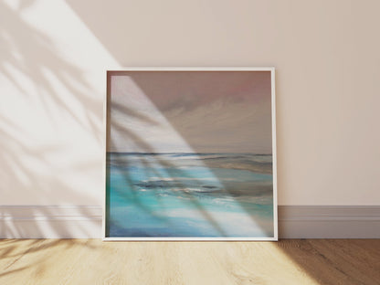 Be Still Original Oil Seascape Framed Canvas Wall Art