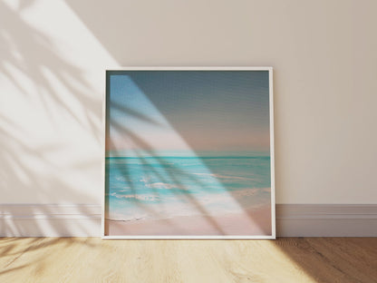 Summer Solstice Original Oil Seascape Framed Canvas Wall Art