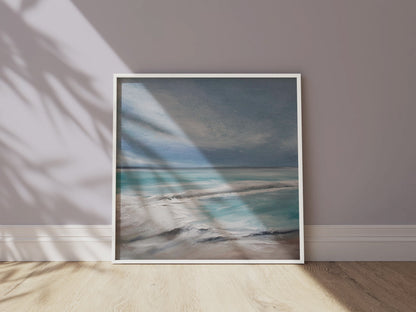 The Cove Original Oil Seascape Framed Canvas Wall Art