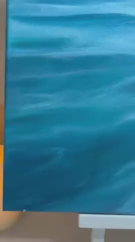 Crystal Waters- Original Contemporary Fine Art Seascape Oil Painting