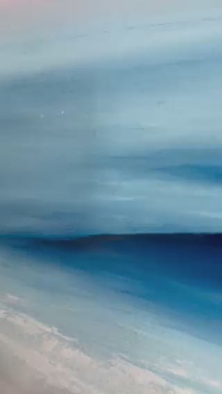 Refuge- Original Abstract Seascape Fine Art by Magda Malak