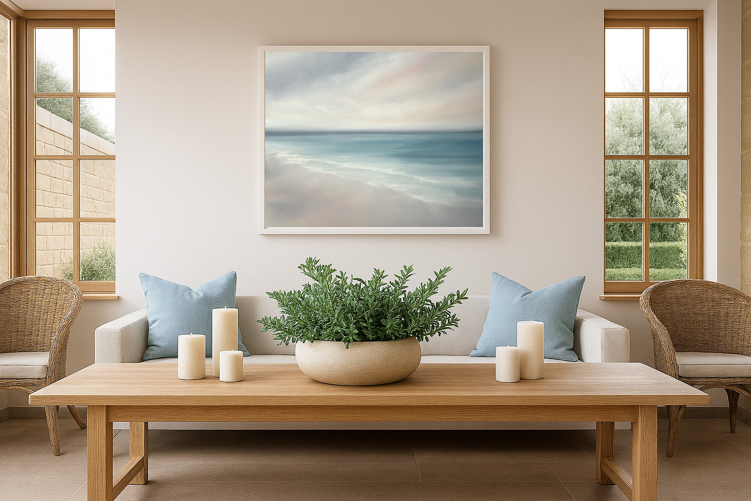 Romance- Fine Art Abstract Seascape Canvas Print